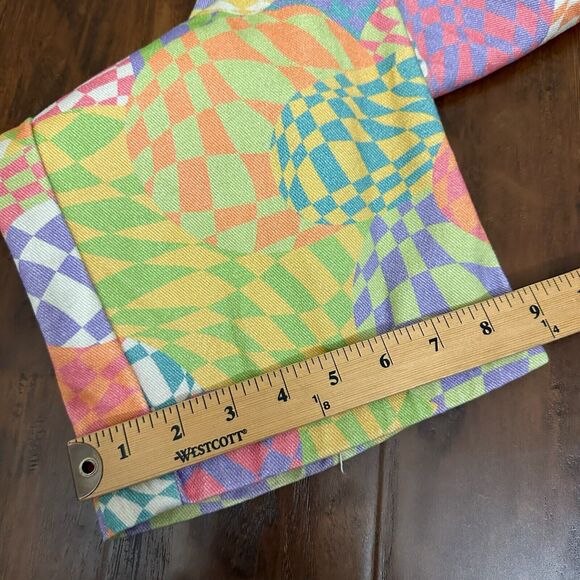 THE RAGGED PRIEST Sensory Dad Jeans Colorful Checkered Hippie Retro - Picture 16 of 16